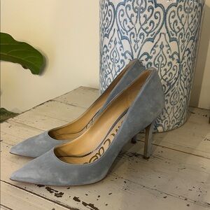 Sam Edelman Light Blue Suede hazel Heels pumps